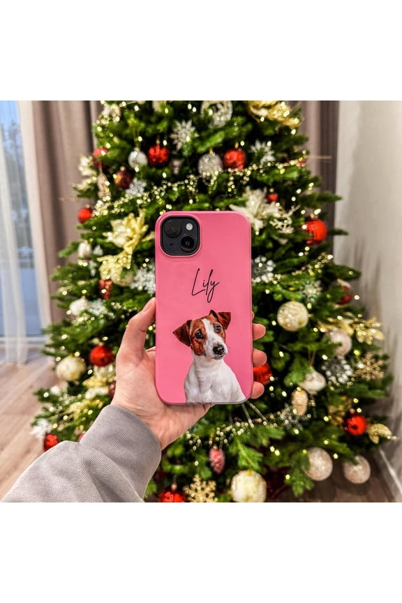 Custom Pet Photo iPhone Case: Personalized Dog or Cat Portrait Gift Compatible with iPhone 17, 16 Pro Max, 15
