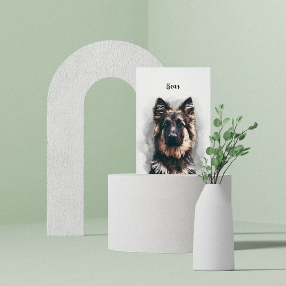 Custom Pet Portrait Memorial Gift Personalized Dog & Cat Artwork Print 8x10