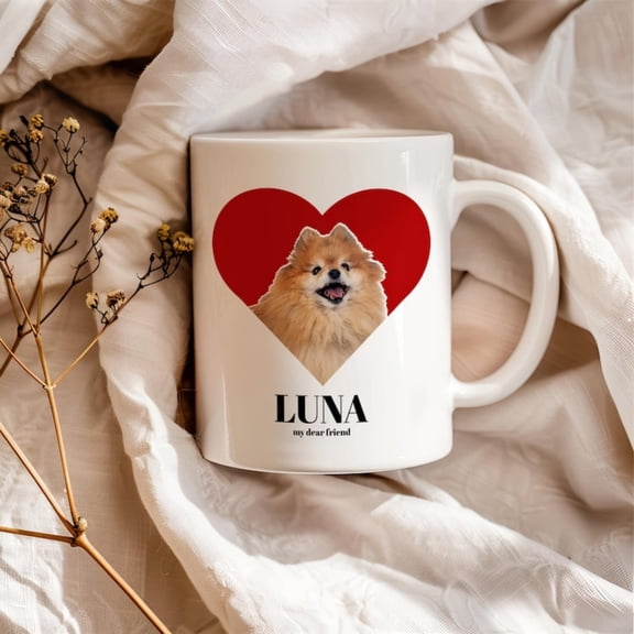 Custom Pet Portrait Mug, Pernalized Dog or t Photo Cup, Unique Gift Dogt Moms, Birthday Gift Pet Lovers.