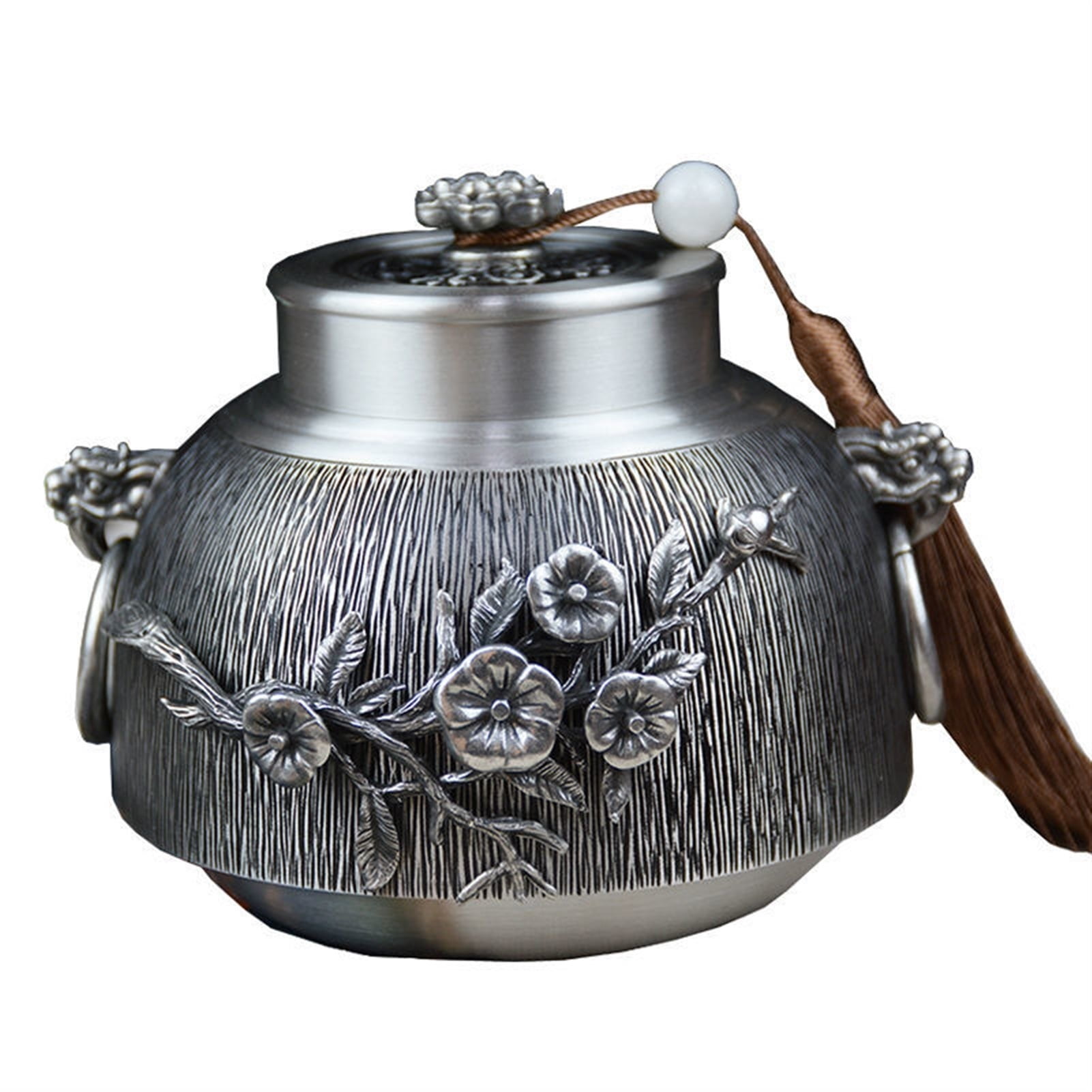 Custom Pet Urn Funeral Cremation Pure Tin 97% Lead Free Tin Hand Carved Beautifully Relief