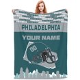 thumbnail image 1 of Custom Philadelphia Blanket Personalized Throw Blankets Name and Number for Men Women Boy Football Style Decor Gifts, 1 of 6