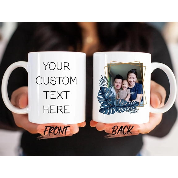 Custom Photo And Text Mug For Men And Women Birthday, Custom Mug, Bekilab, 11oz-15oz Mug