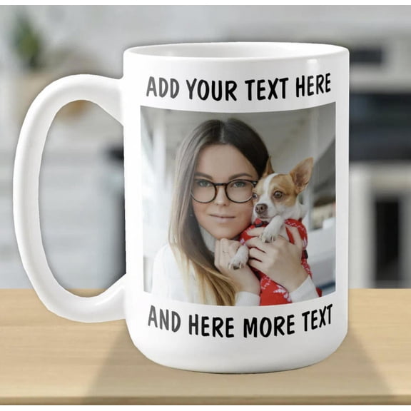 Custom Photo And Text Or Name Coffee, AURORAVALLEY, 11oz-15oz Mug