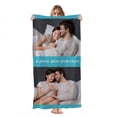 thumbnail image 1 of Custom Photo Beach Towel, Family Photo Pool Towel, Bestie, Anniversary, Valentine's Day Gift, Summer Lovers Gift, Photo Gift for Friends, 1 of 5