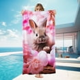 thumbnail image 1 of Custom Photo Beach Towel For Ester, Rabbit Photo Pool Towel, Photo Gift for Kids, 30"X60", 1 of 5