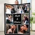 thumbnail image 1 of Custom Photo Blanket for Couples, Personalized Fleece Throw Blankets, Flannel Picture Blanket, Gifts for Husband/Wife/Girlfriend/Boyfriend, Birthday Valentines 30" W x 40" L, 1 of 6