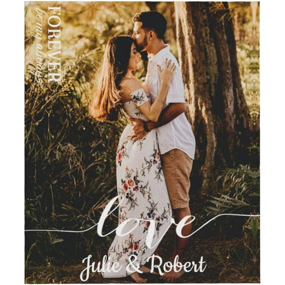 Custom Photo Blanket Personalized Picture Blanket Customize Photoblankets, Design Photo Collage Throw Blanket for Valentine Birthday Anniversary Wedding Gifts Blankets