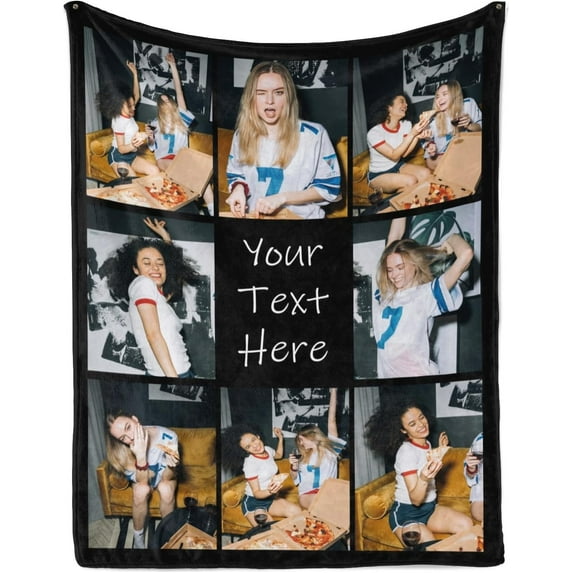Custom Photo Blanket for Kids Adult Picture Personalized Blanket and Throw Flannel Customized Blanket Blankets