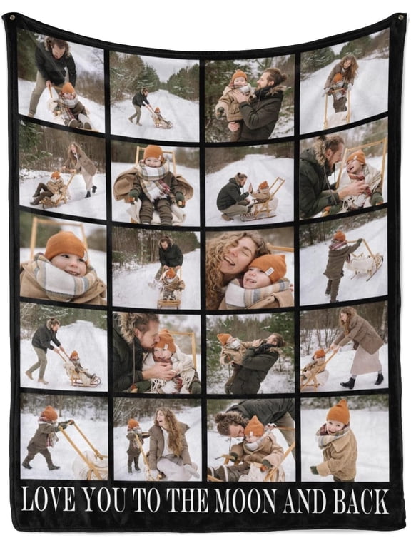 Custom Photo Blanket for Kids Adult Picture Personalized Blanket and Throw Flannel Customized Blanket Blankets