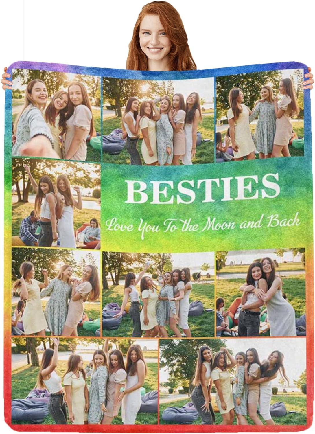 Custom Photo Blankets Using My Own Photos Personalized Throw Blanket with Pictures Text Customized Blanket for Adults Mom Dad Family Dog Kids Friends Lover Personalized Memorial Gift 60"x80"