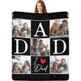 thumbnail image 1 of Custom Photo Blankets Using My Own Photos Personalized Throw Blanket with Pictures Text Customized Blanket for Adults Mom Dad Family Dog Kids Friends Lover Personalized Memorial Gift 60"x80", 1 of 6