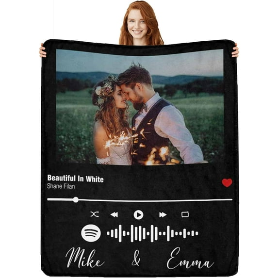 Custom Photo Blankets Using My Own Photos Personalized Throw Blanket with Pictures Text Customized Blanket for Adults Mom Dad Family Dog Kids Friends Lover Personalized Memorial Gift 60"x80"