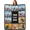 thumbnail image 1 of Custom Photo Blankets Using My Own Photos Personalized Throw Blanket with Pictures Text Customized Blanket for Adults Mom Dad Family Dog Kids Friends Lover Personalized Memorial Gift 60"x80", 1 of 6