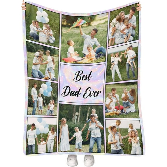 Custom Photo Blankets Using My Own Photos Personalized Throw Blanket with Pictures Text Customized Blanket for Adults Mom Dad Family Dog Kids Friends Lover Personalized Memorial Gift 60"x80"