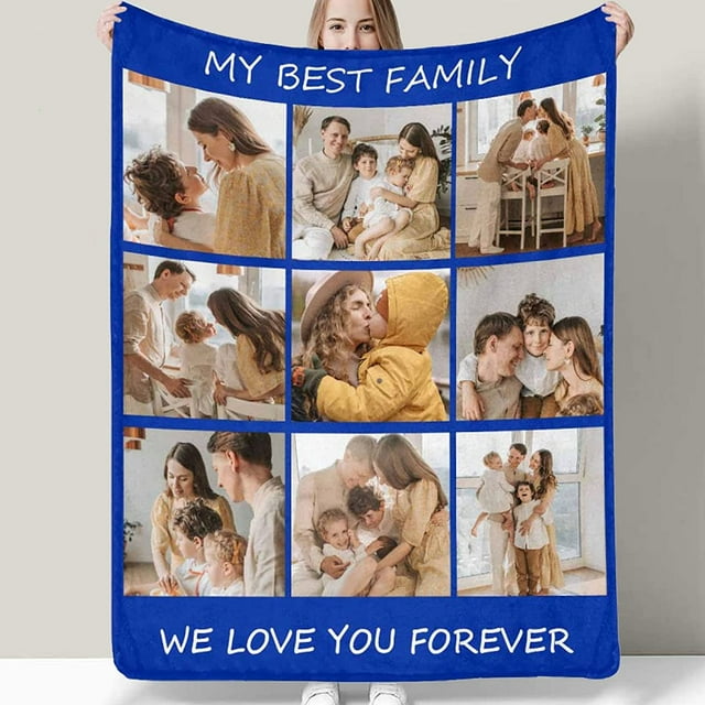 Custom Photo Blankets with Your Pictures Personalized Throw Blankets