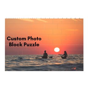 Custom Photo Building Brick Puzzle, Double-Sided Customizable Personalized Picture Block Puzzle, Unique DIY Gifts for Loved Ones, Family, and Friends.