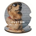 thumbnail image 1 of Custom Photo Car Coasters, Wooden Non-Slip Cup Holder Coasters for Car, Personalized Car Decoration Gifts, Set of 2, 1 of 9