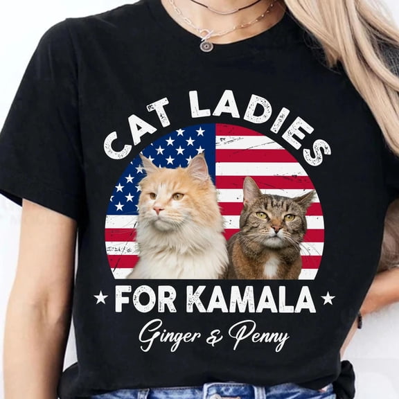 Custom Photo Cat Ladies for Kamala Shirt, Kamala Harris, ANANDHIS-Shirts