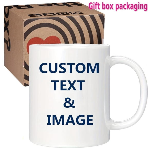 Custom Photo Coffee Mug Unique 11 Ounce Custom Photo Coffee Mug Personalized with Images Text And Names Mom Boyfriend Girlfriend Best Friend Christmas