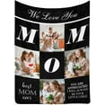 thumbnail image 1 of Custom Photo Collage Blanket for Family, Customized Bed Blanket with 10 Pictures & Text for Best Friends Kids Personalized Your Own Photos on Throw Blanket for Birthday Memorial Gifts A Blankets, 1 of 5