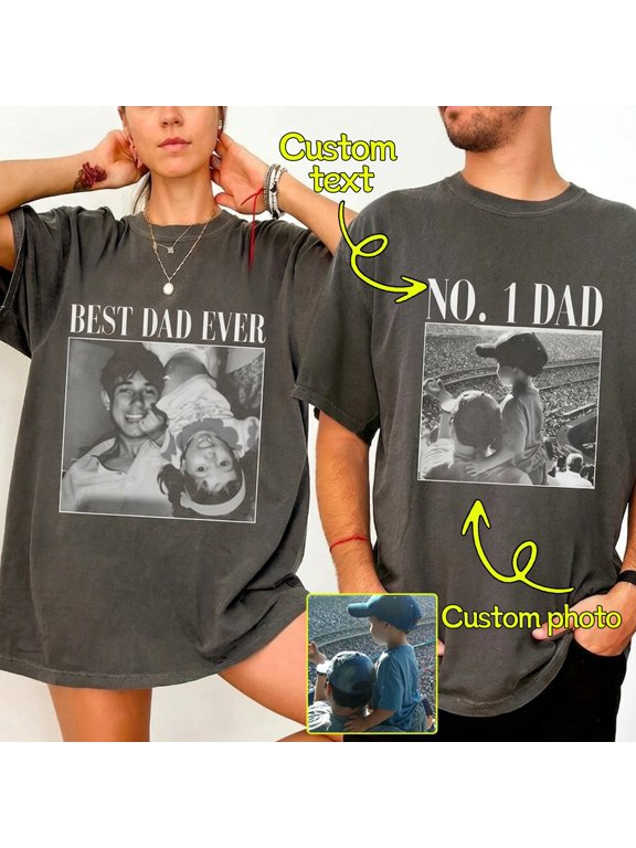 Custom Photo Dad Shirt, Custom Shirt With Photo and Text, Custom Picture Shirt for Dad, Fathers Day Gift, Dad Shirt, Custom Dad Tee