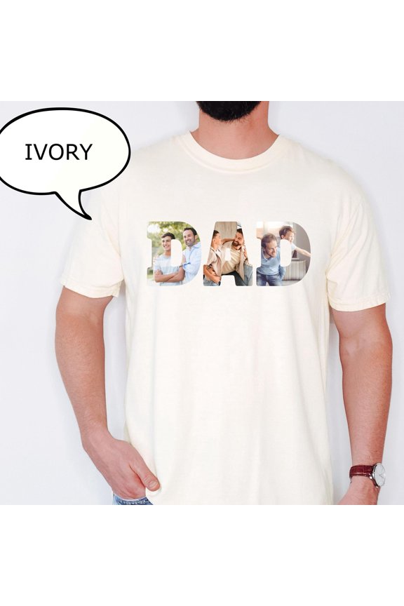 Custom Photo Dad TShirt Personalized Fatheramp39s Day Gift Dad Shirt