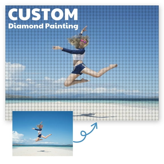 Custom Photo Diamond Art Kits, Personalized DIY Diamond Art Painting Kits for Adults, Perfect for Home Decor and Gifts, Round Drill, 15.7x11.8inch/40x30cm.