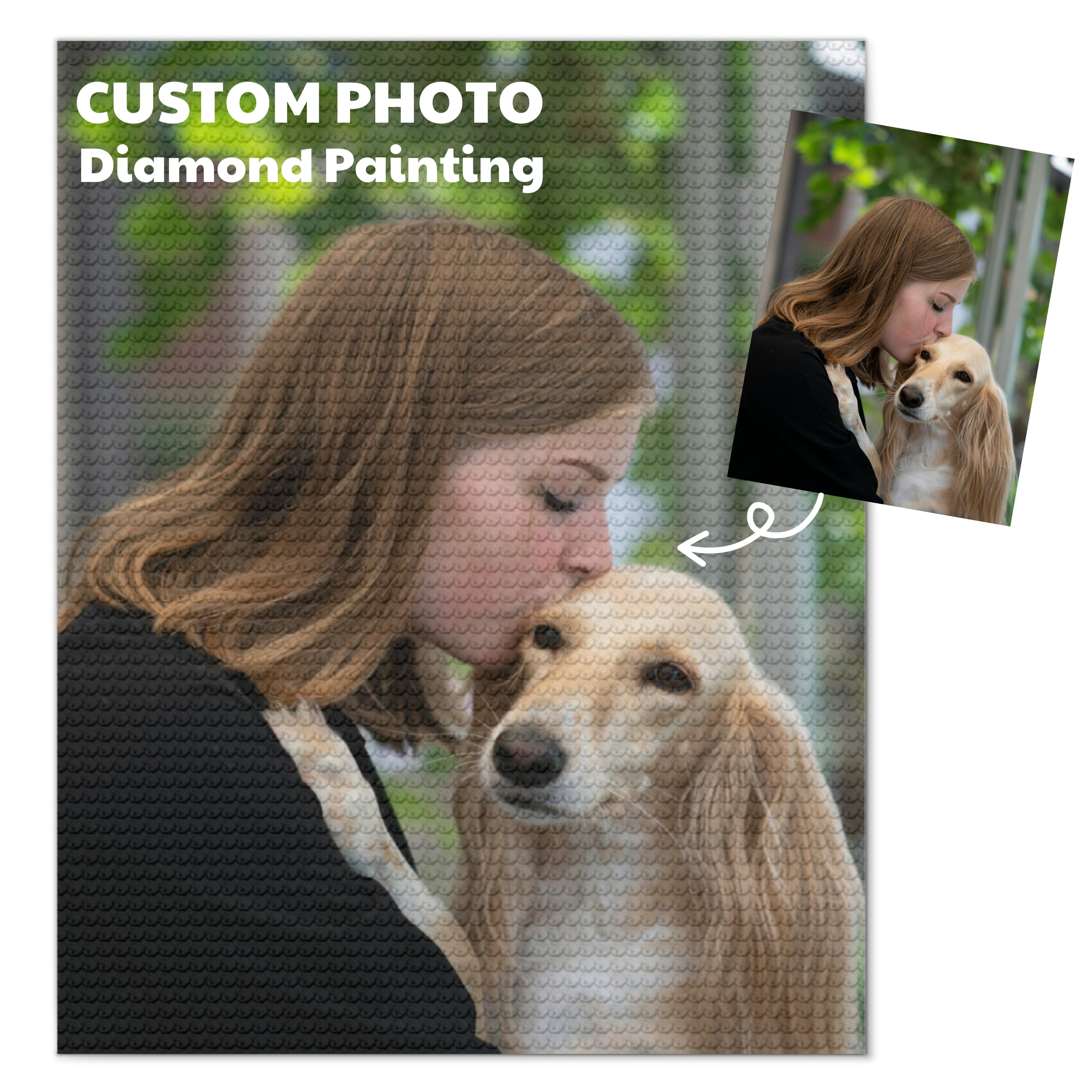 Custom Photo Diamond Painting, DIY Diamond Art Kits for Adults, Create Your Own Arts and Crafts for Home Decor and Gifts, Round Drill, 11.8x15.7inch/30x40cm.