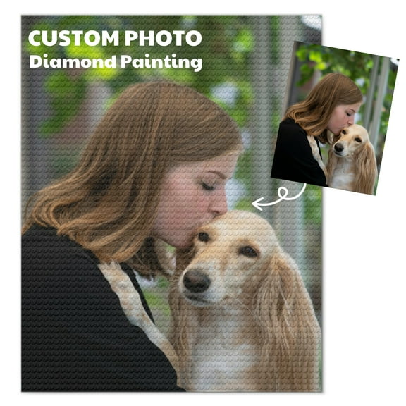 Custom Photo Diamond Painting, DIY Diamond Art Kits for Adults, Create Your Own Arts and Crafts for Home Decor and Gifts, Round Drill, 11.8x15.7inch/30x40cm.