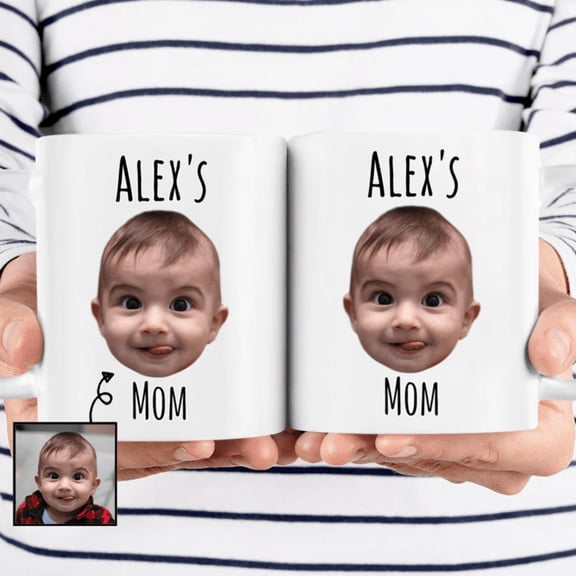 Custom Photo Face Photo Mug, Personalized Custom Mug, Gifts For Newborn Baby Infan, Bekilab Ceramic Coffee Mug, 11oz 15oz Gift