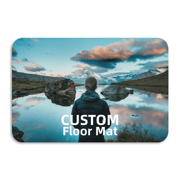 Custom Photo Floor Mat, Diatom Mud Bath Mat, 23.7"X15.6", Personalized Picture Logo Text Mat for Bathroom Kitchen Entryway