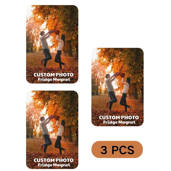 Custom Photo Fridge Magnets, Personalized Rectangular Acrylic Refrigerator Magnets, Ideal for Gifts and Keepsakes, 3.5inX2.4in, 3 PCS