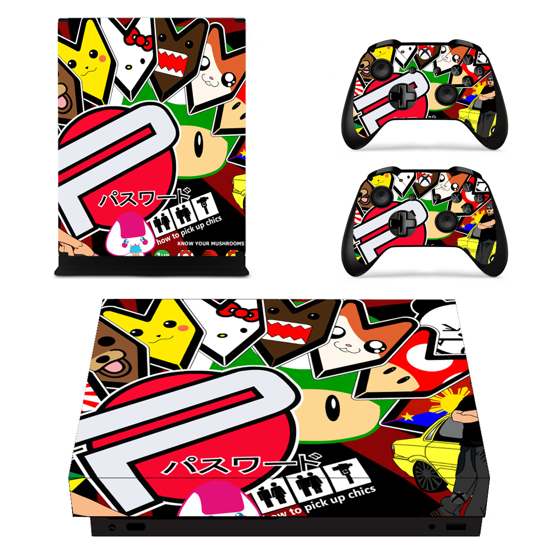 Exbox Sticker Custom Photo Full Body Vinyl Skin Stickers for Xbox One X Console and ...
