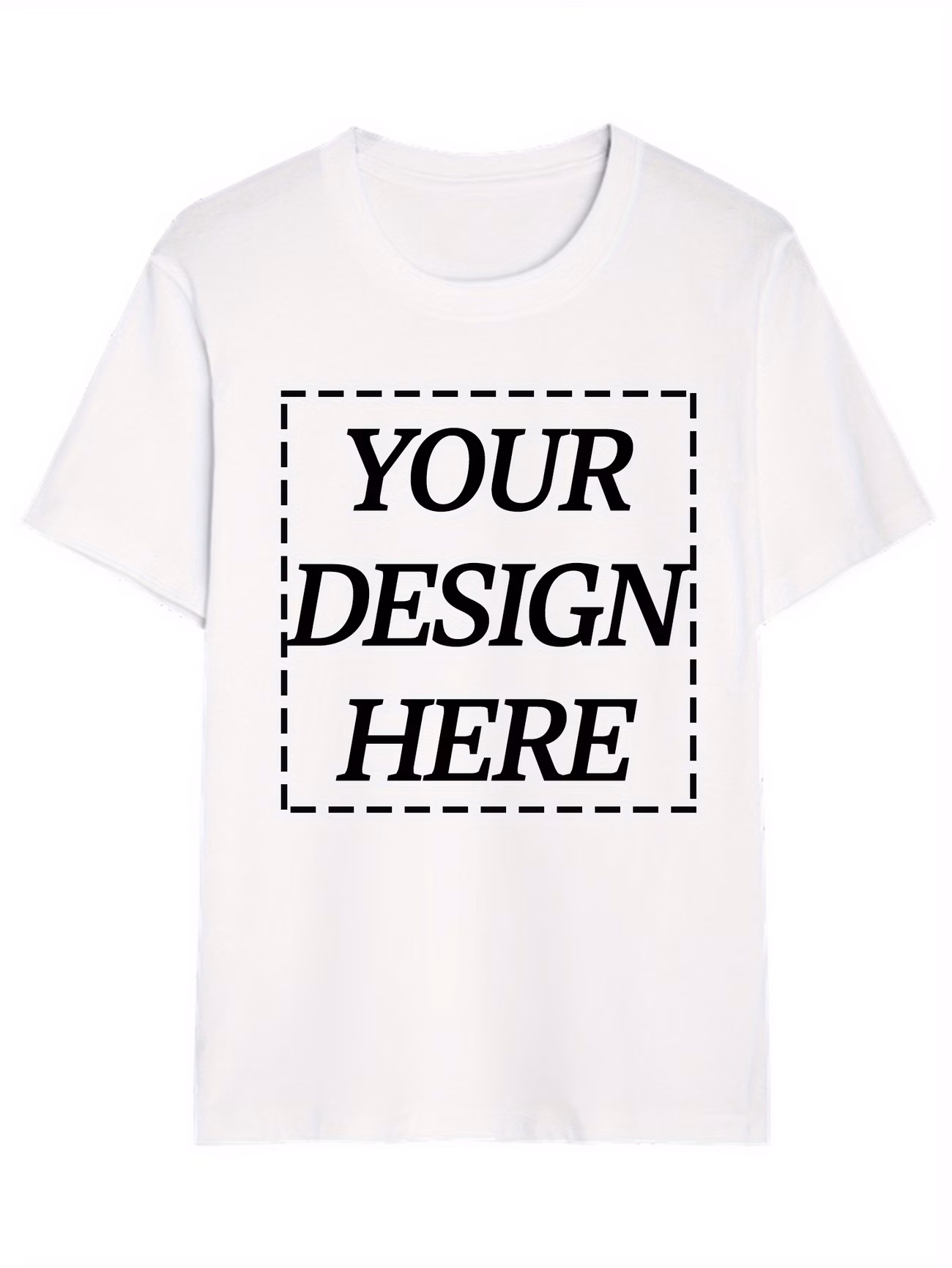 Custom Photo Graphic T-Shirt, Unisex Casual Short Sleeve Tee, Personalized Logo Print Summer Shirt