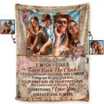 thumbnail image 1 of Custom Photo I Wish I Could Turn Back The Clock Husband Wife - Couple Gift - Personalized Custom Fleece Blanket, 1 of 4