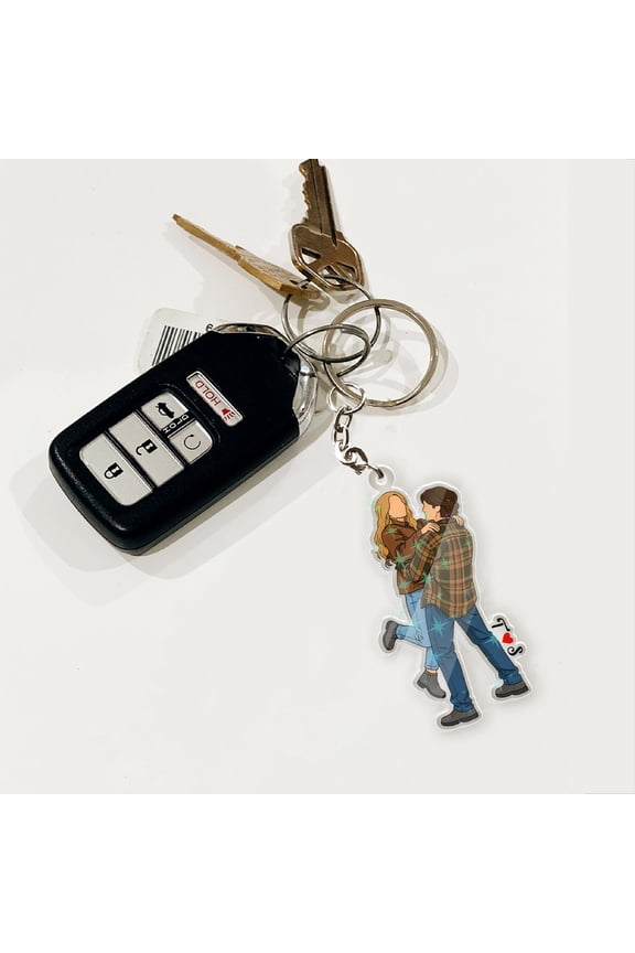 Custom Photo Keychain Gift For Him Personalized, Custom Couple Keychains, Valentine Gifts For Boyfriend, Girlfriend (1 keychain)