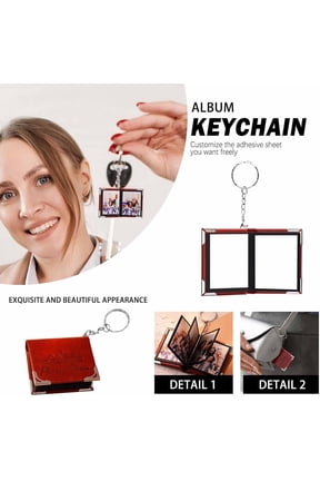 Custom Photo Keychain Leather Album 10-Picture 3x4cm Personalized Gift