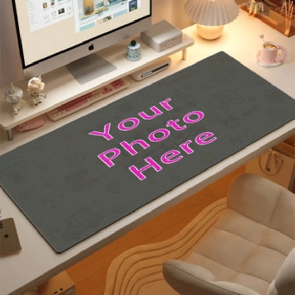 Custom Photo Large Desk Mouse Pad 3080cm, Non-Slip Rubber Base Extended Keyboard Mat for Gaming Office