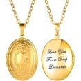 thumbnail image 1 of Custom Photo Locket Necklace - Oval & Heart Shaped Locket - Gold/Silver/Rose Gold Personalized Image Necklaces for Women, 1 of 13