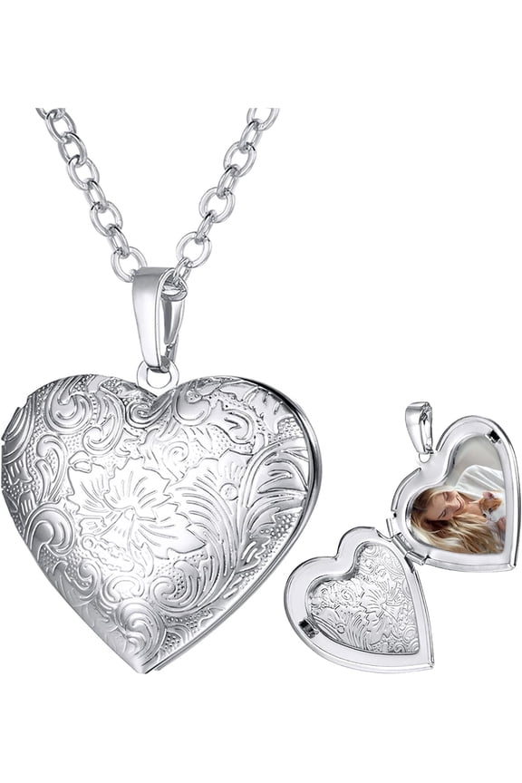 Custom Photo Locket Necklace - Oval & Heart Shaped Locket - Gold/Silver/Rose Gold Personalized Image Necklaces for Women