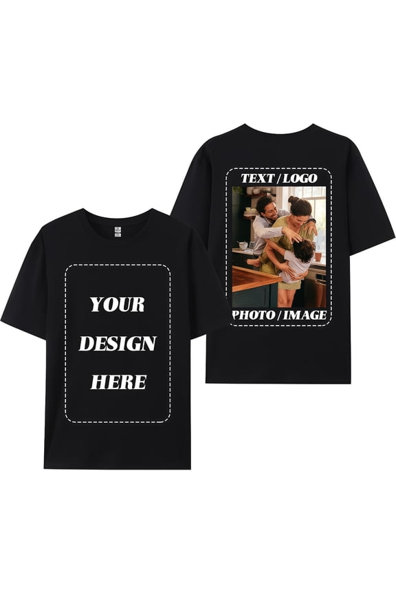 Custom Photo Logo Printed T-Shirt Personalized Custom Your Image Tee DIY Custom