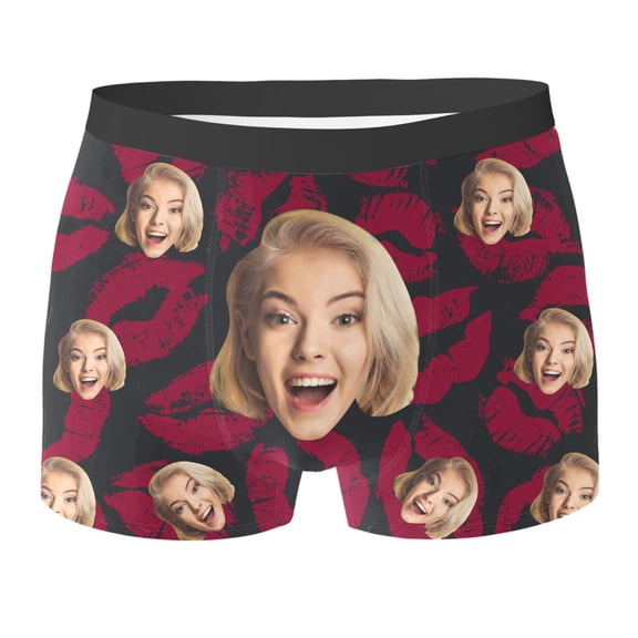 Custom Photo Men Underwear For Boyfriend Unique Face Print Shorts