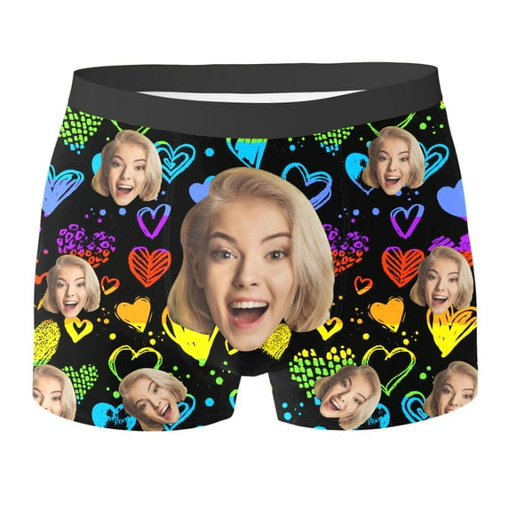 Custom Photo Men Underwear For Boyfriend Unique Face Print Shorts