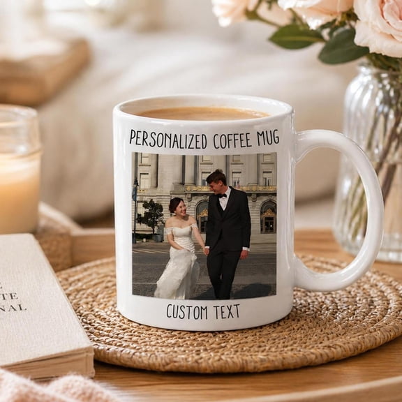 Custom Photo Mug Personalized Coffee Mug Design Your Own Cup With Picture Text Gift,Sublimation Mugs, Bekilab Ceramic Coffee Mug, 11oz 15oz Gift