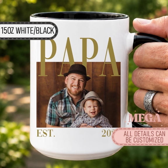 Custom Photo Mug for Papa Birthday Gift For Grandpa Custom Gift for Grandpa Papa Dad MP002