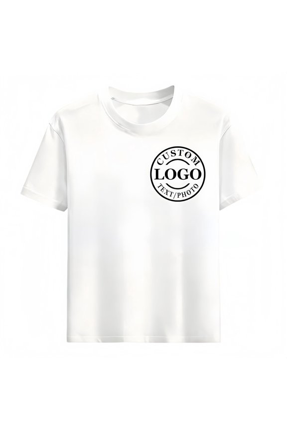 Custom Photo Name Logo Coach T-Shirt Daily Wear Personal Work Identity Tee