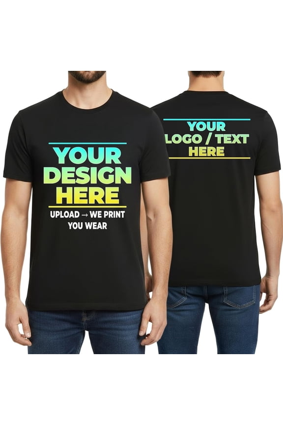 Custom Photo Name Logo Coach T-Shirt Daily Wear Personal Work Identity Tee