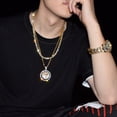 thumbnail image 1 of Custom Photo Necklace for Men Rotating Double-Sided Medallions Spinning Pendant  Hip Hop Jewelry SH, 1 of 5