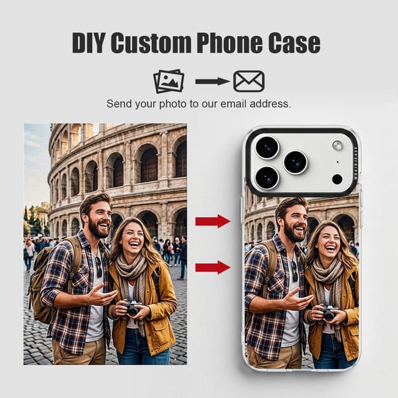 Custom Photo Phone Case for iPhone 17/16/15/14/13/12 Pro Max, TPU+PC Embossed Effect Phone Case