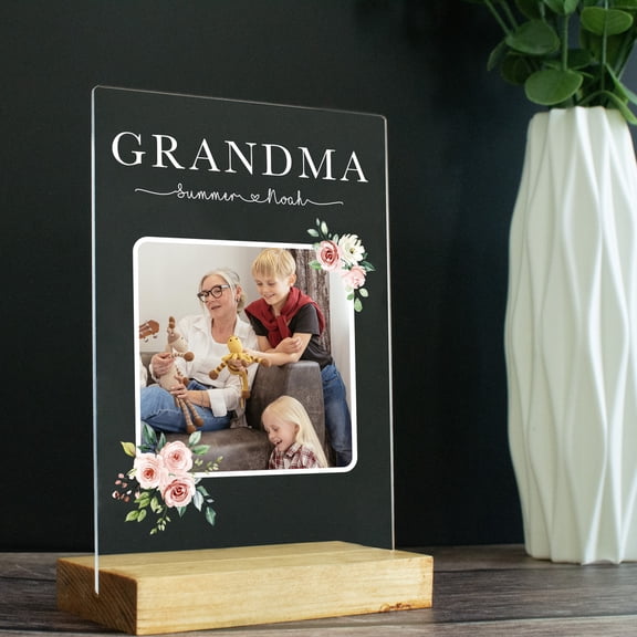 Custom Photo Picture Table Stand Best Grandma Nana Mother's Day Engrave Free Love You Message Personalized Gift